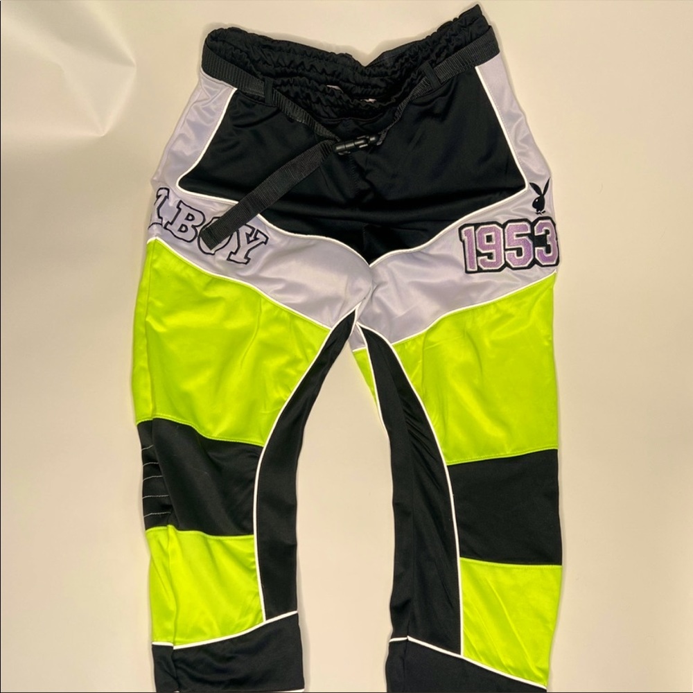 Playboy+misguided track cargo pants